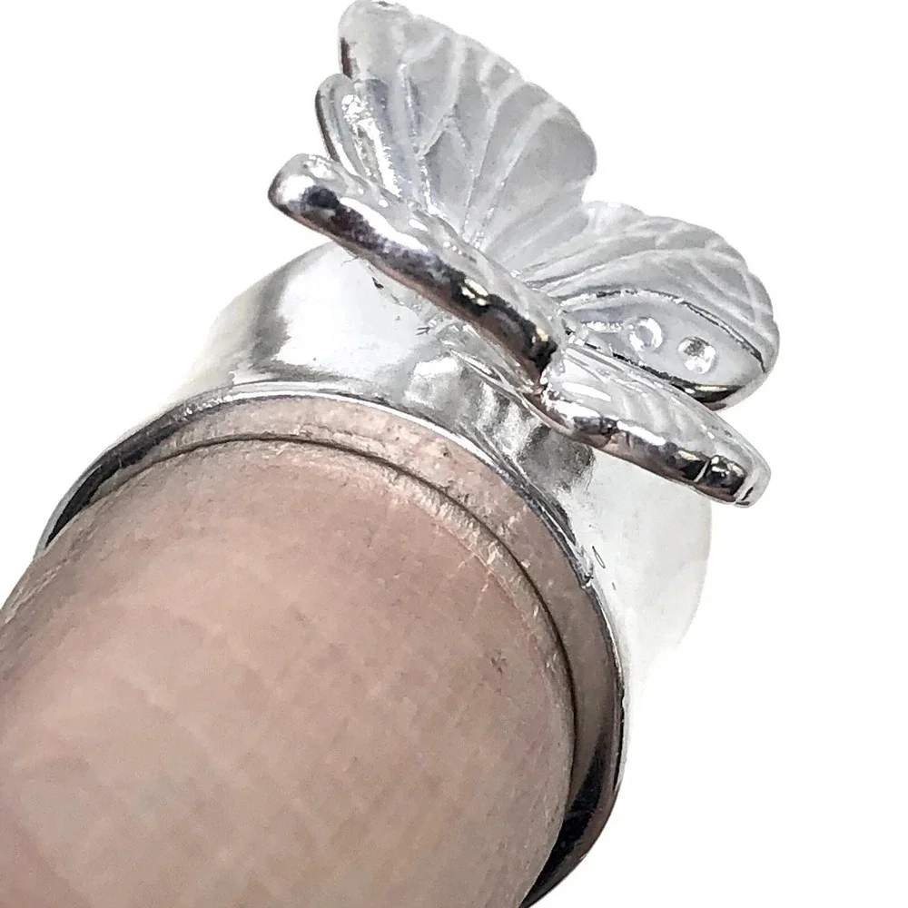 Butterfly Ring Band Sz 5 Aluminum Arthur Court Signed Jewelry